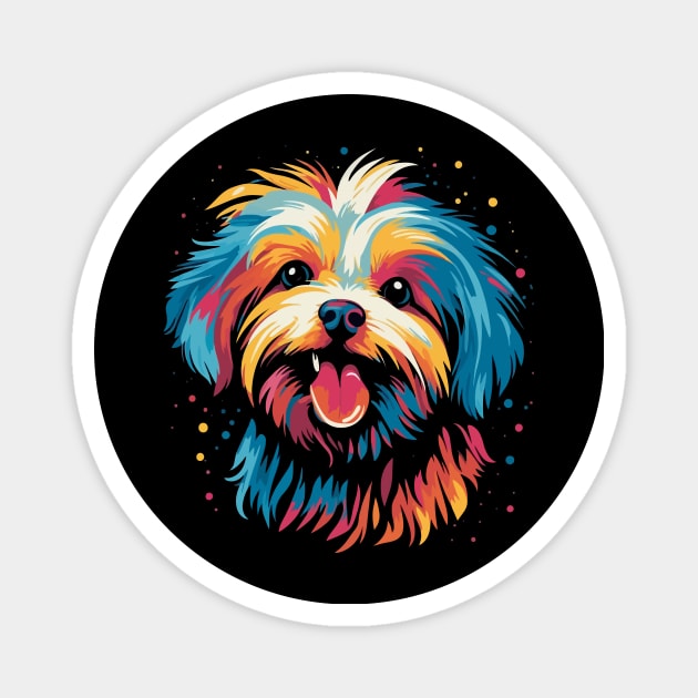 Maltese Smiling Magnet by JH Mart